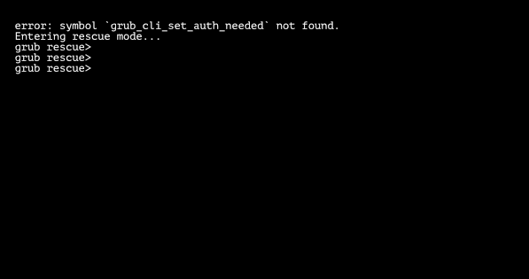 Grub error after booting
